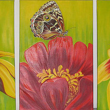 Схема вышивки «бабочки (триптих)»