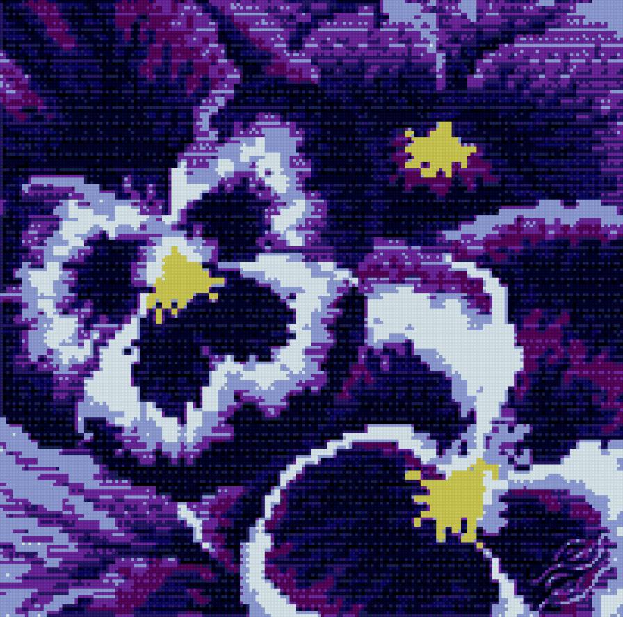 подушка анютины глазки - предпросмотр