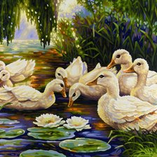 Схема вышивки «уточки»