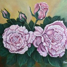 Схема вышивки «розовые розы»