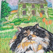 Схема вышивки «котик»