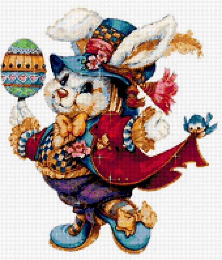 Пасхальный кролик - пасха, пушистые комочки, кролики - предпросмотр