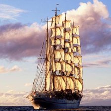 Схема вышивки «Парусник»