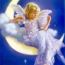 Схема вышивки «Лунный ангел»