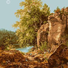 Схема вышивки «пейзаж»