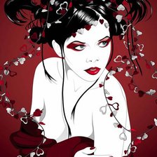 Схема вышивки «девушка»