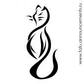 Схема вышивки «кошка»