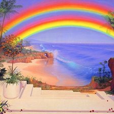 Схема вышивки «Двойня радуга»