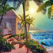 Схема вышивки «Малдивские острова: Закат»