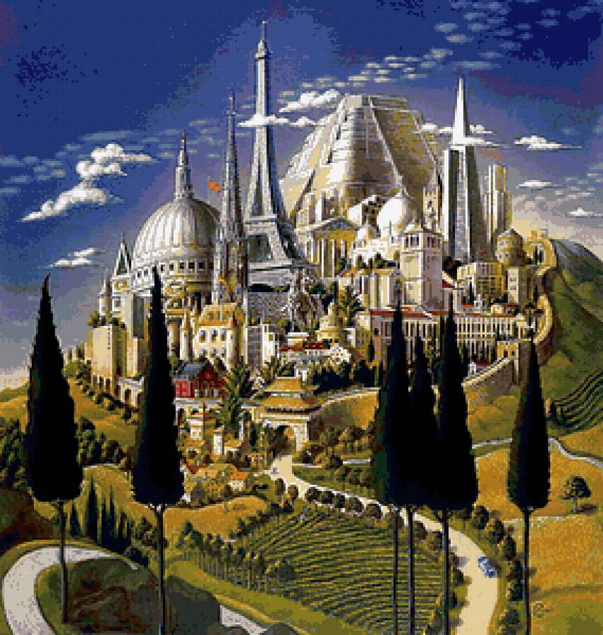 Фантастический дворец - замок, дворец - предпросмотр