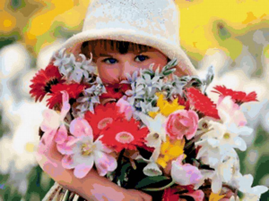 серия "дети" - дети.девочка.цветы - предпросмотр