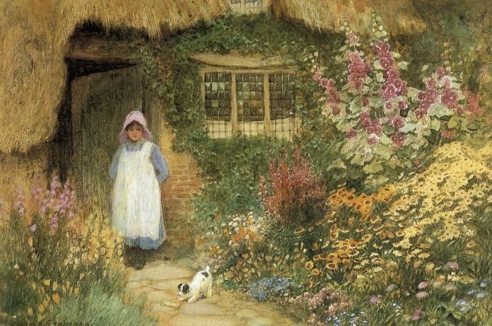 Шотландская пастораль 2 - домики, пейзаж, а.к.стречен, сад - оригинал