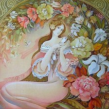 Схема вышивки «Среди цветов»