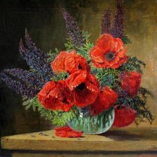 Схема вышивки «Маки....»