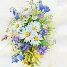 Схема вышивки «полевые цветы»
