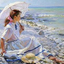 Девушка и море