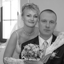 Схема вышивки «Я и Костя черно-белые»