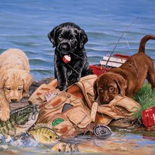 Схема вышивки «на рыбалке»