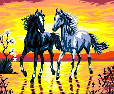Схема вышивки «лошади»
