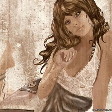 Схема вышивки «девушка»