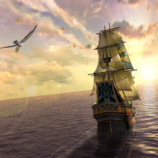 Схема вышивки «Фрегат»