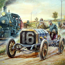 Схема вышивки «ретро авто»