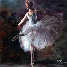 Схема вышивки «балерина»