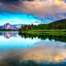 Схема вышивки «пейзаж»