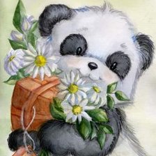 Схема вышивки «Панда»