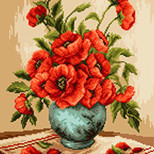 Схема вышивки «Алые маки»