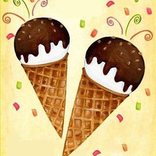 Схема вышивки «Мороженое»