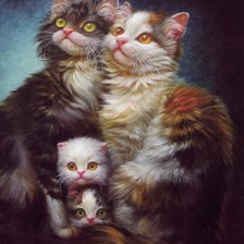 Схема вышивки «кошки»