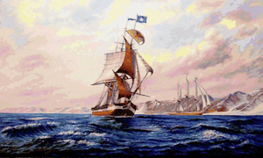 корабли - корабли, море, природа, пейзаж - предпросмотр