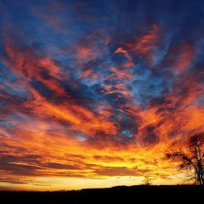 Схема вышивки «Небо на закате.»