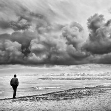 Схема вышивки «Одиночество на уровне моря.»