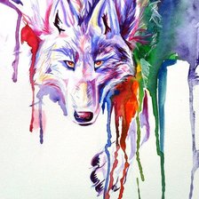 Схема вышивки «Волк.»