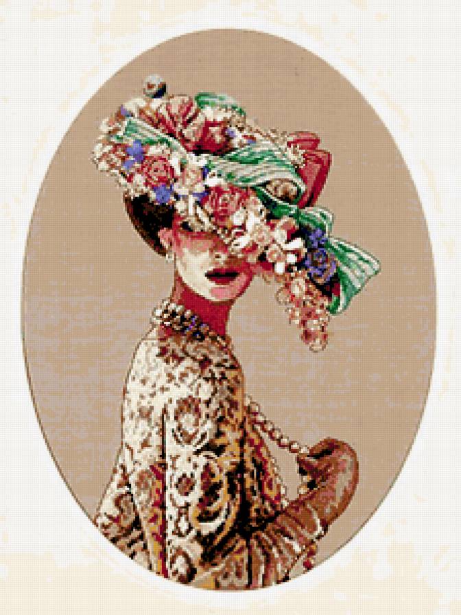 женщина в шляпке - предпросмотр