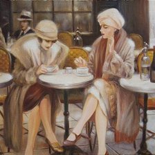 Схема вышивки «в кафе»