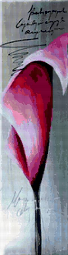 тюльпан + мак + кала часть 4 - мак, с надписями, тюльпан, триптих, кала, полипт, розовые, цветы - предпросмотр