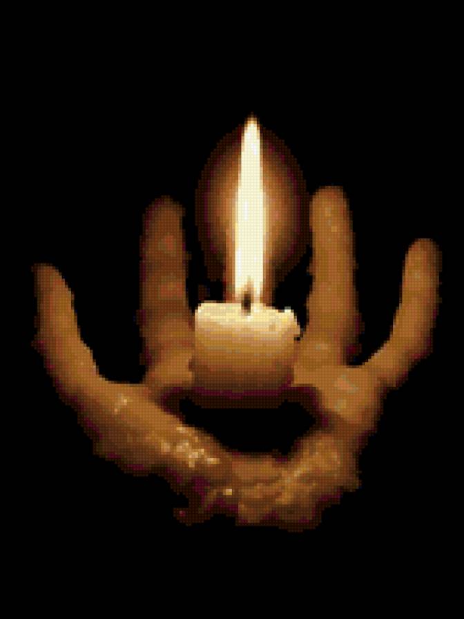 свеча - свеча, рука - предпросмотр