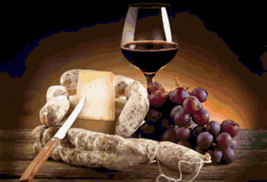 сир та вино - вино, сир, виноград - предпросмотр