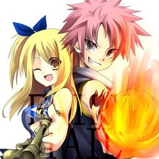 Схема вышивки «Нацу и Люси»