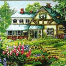 Схема вышивки «Домик»