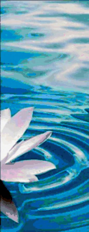 Три лотоса_часть 3 - цветы, триптитх, картина - предпросмотр