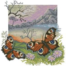 Схема вышивки «Мотыльки»