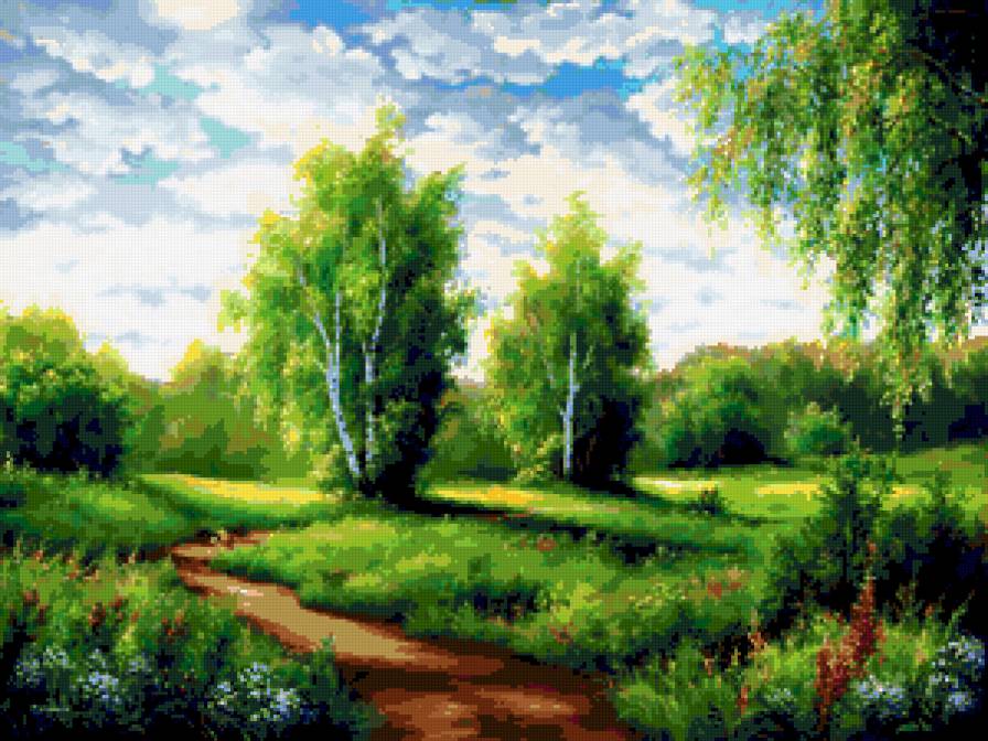 Серия "Пейзажи" - лето, дорога, пейзаж - предпросмотр