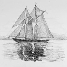 Схема вышивки «парусник»