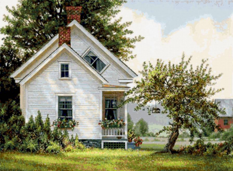 Сельский пейзаж. - природа, пейзаж, сельский пейзаж - предпросмотр