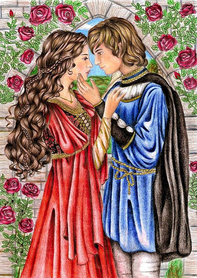 Романтическое свидание - любовь, двое, свидание, розы, парк - оригинал