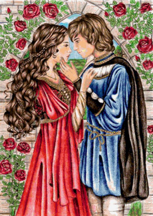 Романтическое свидание - парк, розы, свидание, двое, любовь - предпросмотр